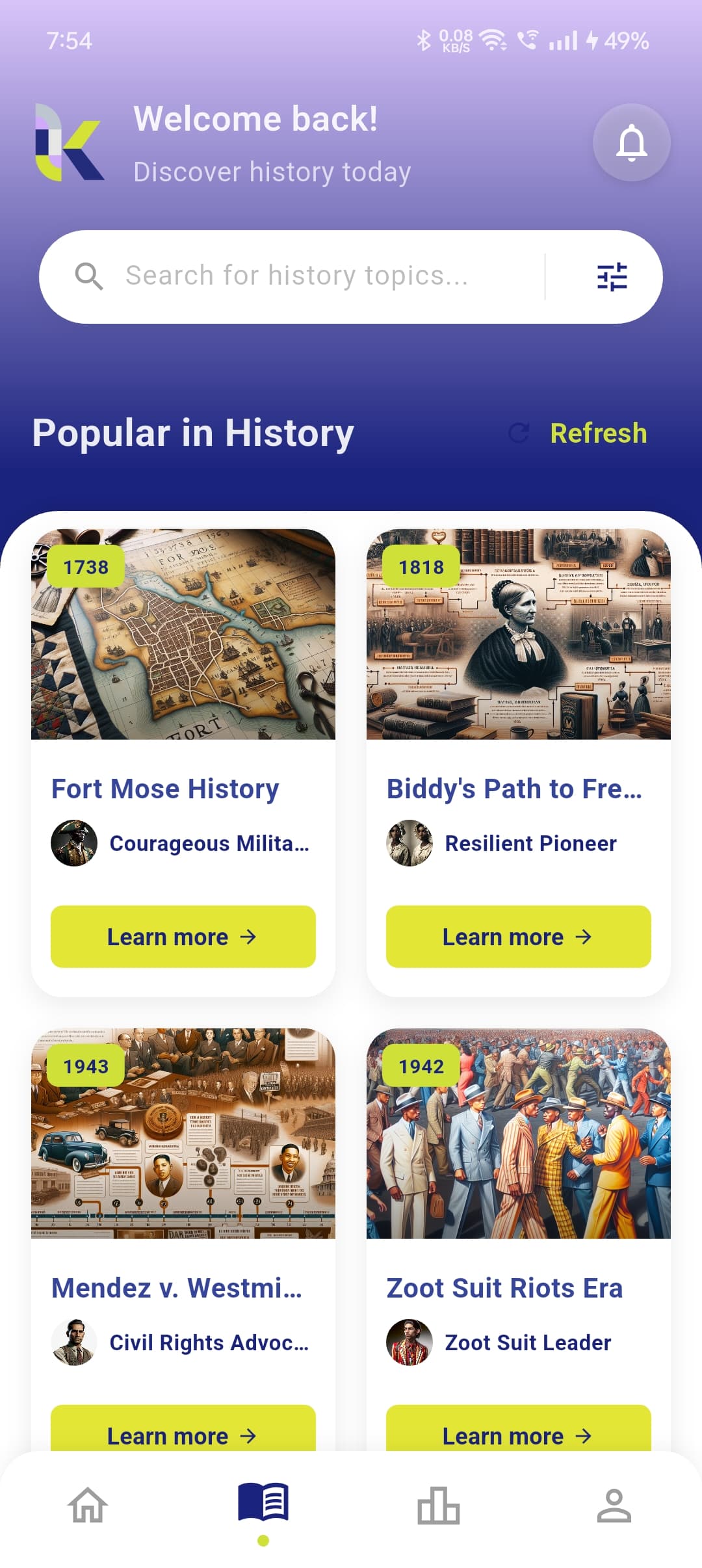 know[ledge] app interface